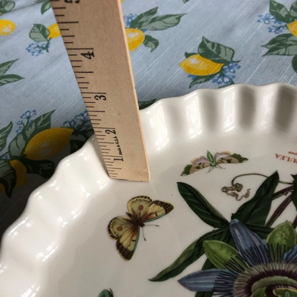 Portmeirion Cream Ceramic Plate with Embossed Backstamp